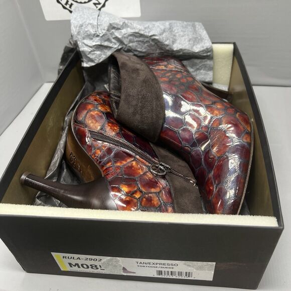 Donald J Pliner Rula Caiman Alligator Ankle Booties Boots Women Size 8.5 Preownd - Picture 10 of 14